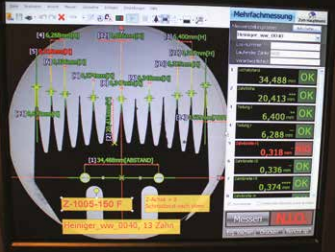 Für die Qualitätskontrolle kommt modernste, meist computergestützte Messtechnologie mit ausgefeilter Bildanalysesoftware zum Einsatz.