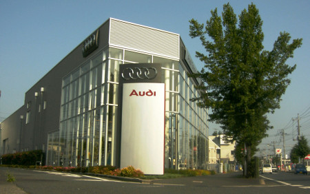 An Audi dealership sign